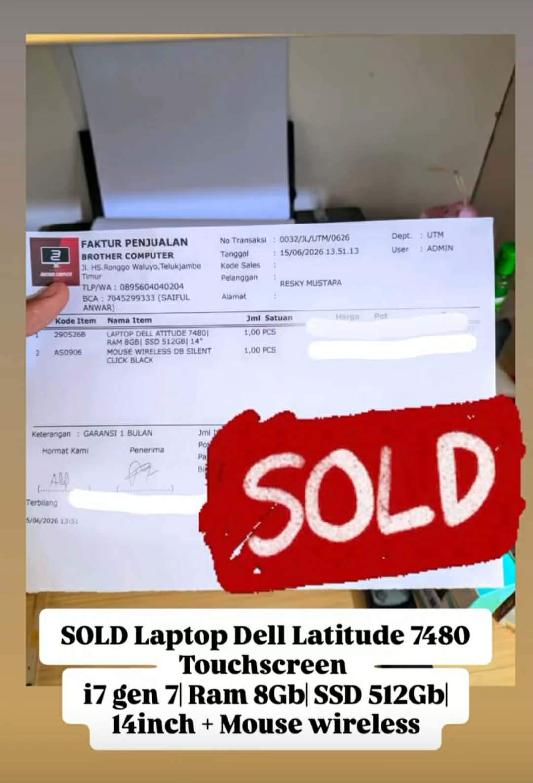 Testimoni LAPTOP DELL LATITUDE 7480 TOUCHSCREEN